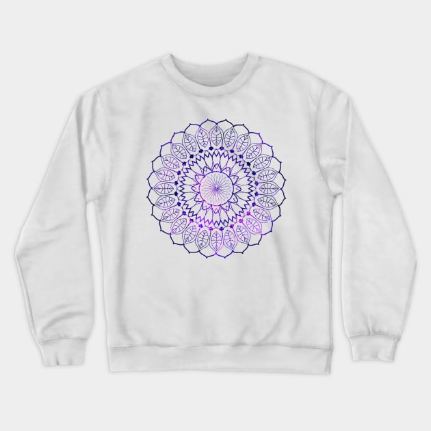 Mandala Purple Crewneck Sweatshirt by emma17